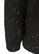 Cardigan med pailletter og knapper, Sort, Packshot image number 3