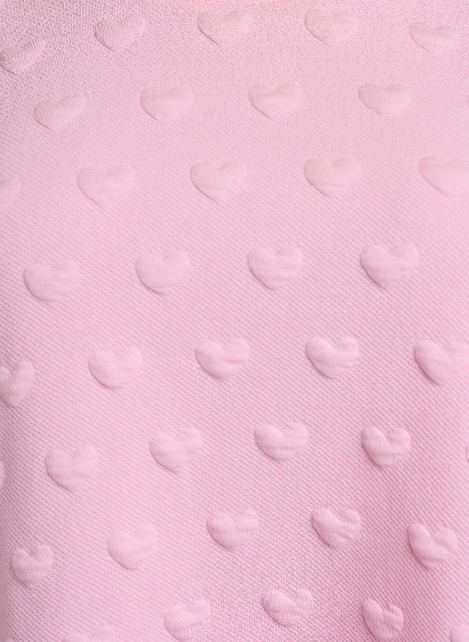 Zizzi T-shirt i bomuldsjersey med pr&aelig;get struktur, Lyser&oslash;d, Packshot image number 2