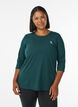 Tr&aelig;ningsbluse med 3/4 &aelig;rmer, Gr&oslash;n, Model image number 0