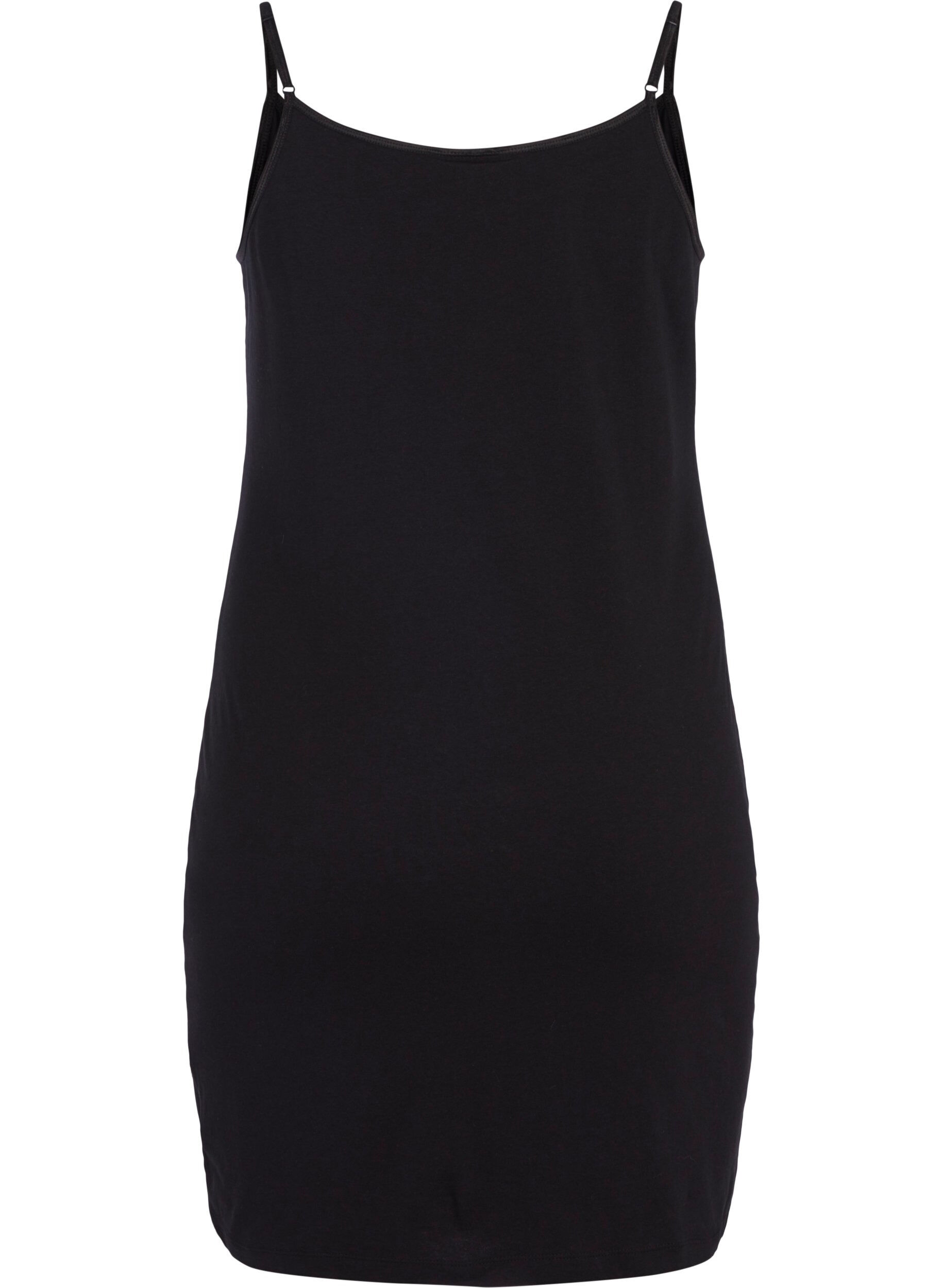 ZizziLang basis top i bomuld, Sort, Packshot image number 1