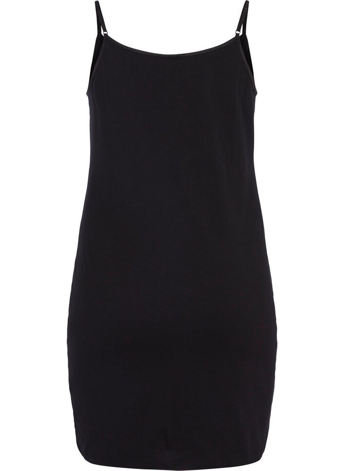 Lang basis top i bomuld, Sort, Packshot image number 1