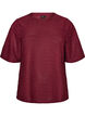 Bluse med struktur og glimmer, R&oslash;d, Packshot image number 0