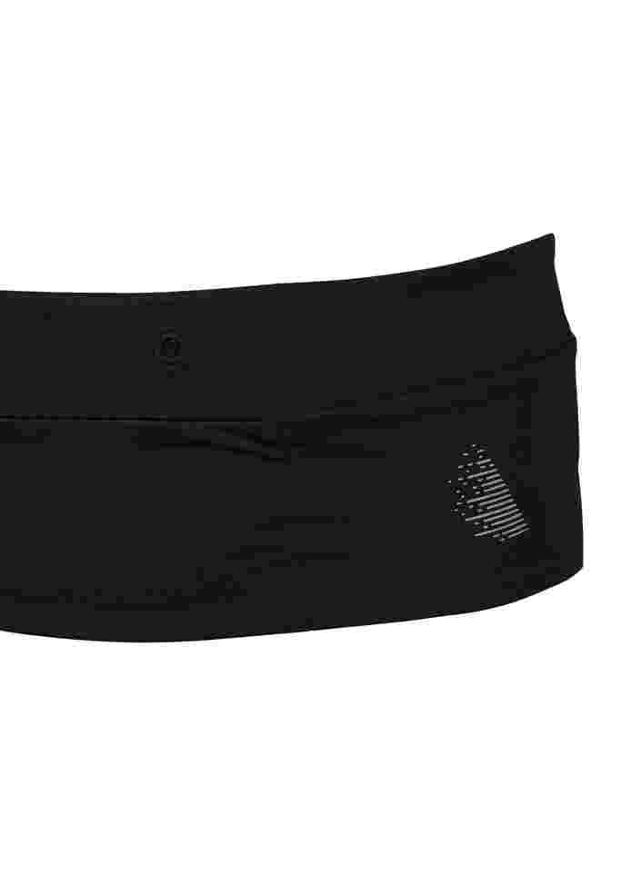 Løbebælte med reflex og lommer, Black, Packshot image number 2