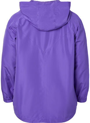 Kort jakke med hætte og justerbar bund, Purple Opulence, Packshot image number 1