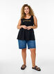 Bomuldstop med a-form, Sort, Model image number 1