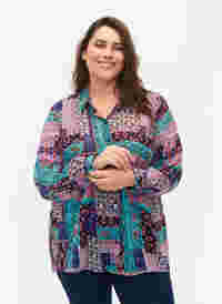 FLASH - Langærmet skjorte med print, Multi Ethnic , Model