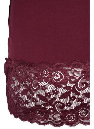 Bomulds bluse med blonder og 3/4 ærmer, Port Royal, Packshot image number 3