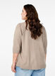 Strikket bluse med broderede blomster, Simply Taupe Mel., Model image number 1