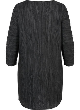 Langærmet strikkjole, Dark Grey Melange, Packshot image number 1
