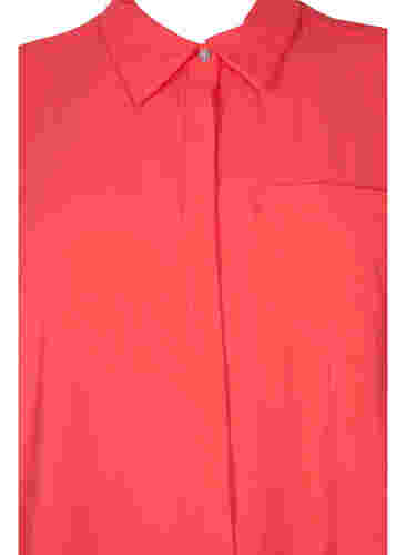 Lang skjorte i viskoseblanding, Hibiscus, Packshot image number 2