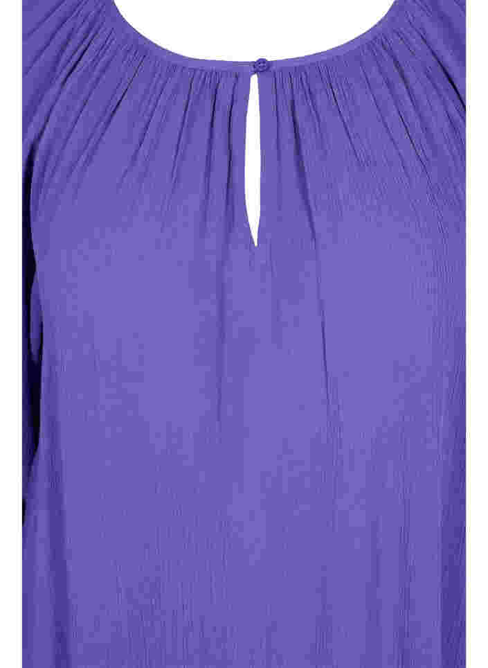 Viskose tunika med 3/4 ærmer, Purple Corallites, Packshot image number 2