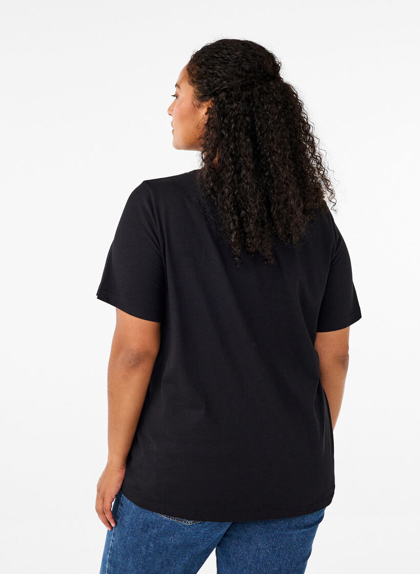 FLASH - T-shirt med motiv, Sort, Model image number 2