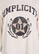 Sweatshirt i strukturjersey med frontprint, Beige, Packshot image number 2
