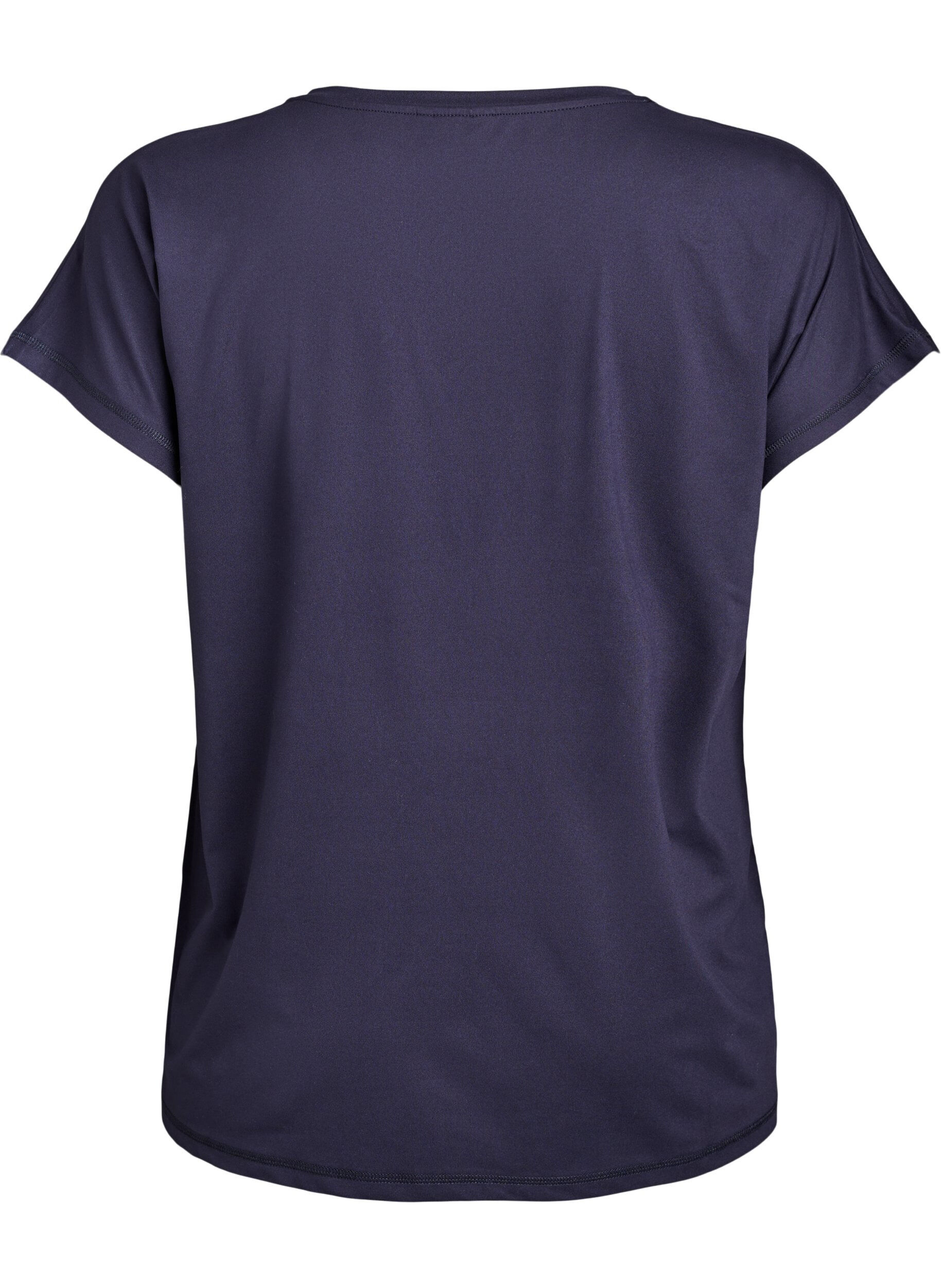 ZizziEnsfarvet tr&aelig;nings t-shirt, Bl&aring;, Packshot image number 1