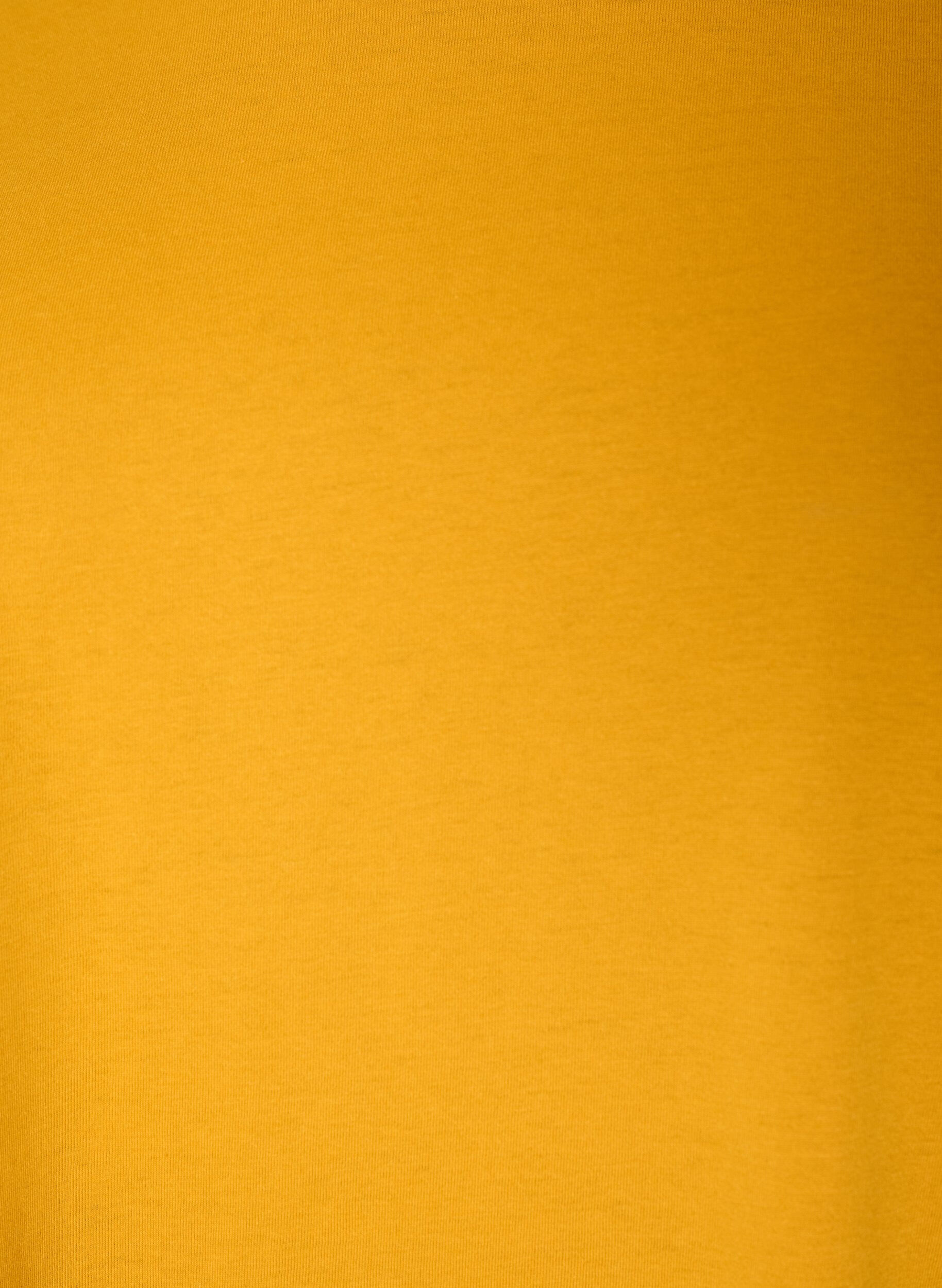 ZizziKort&aelig;rmet T-shirt i bomuldsblanding, Gul, Packshot image number 2
