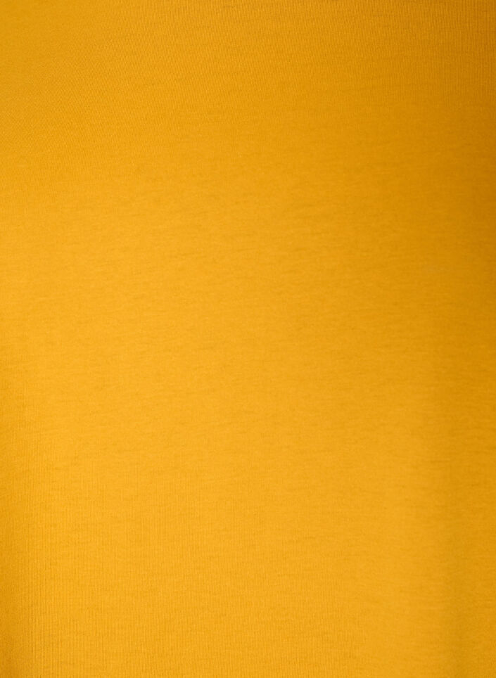 Kort&aelig;rmet T-shirt i bomuldsblanding, Gul, Packshot image number 2