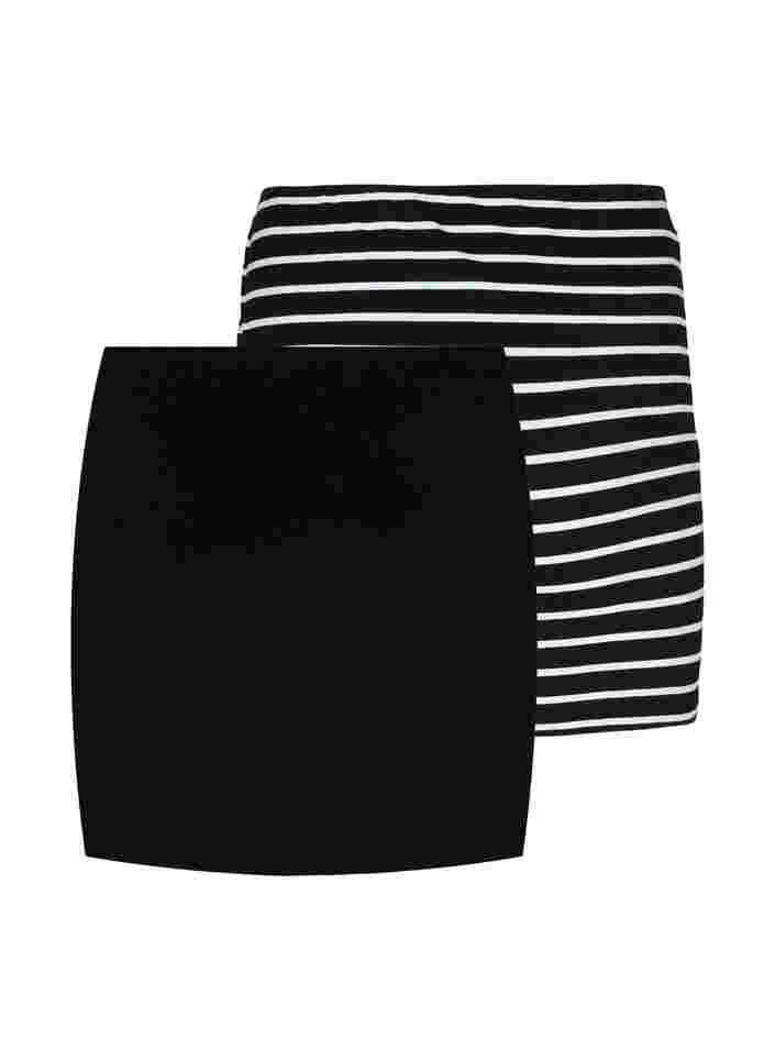 2-pak toppe forlænger, Black/Black Stripe, Packshot image number 1