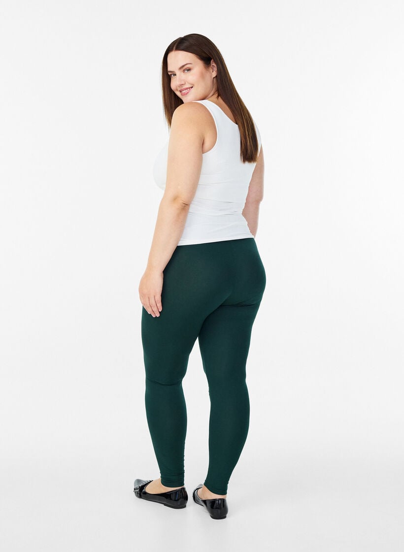 Basis leggings i viskose, Gr&oslash;n, Model image number 2