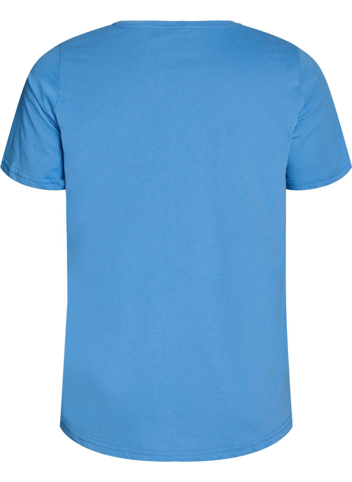 T-shirt med motiv, Bl&aring;, Packshot image number 1