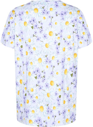 Oversize nat t-shirt med print, Lavender Blue AOP, Packshot image number 1