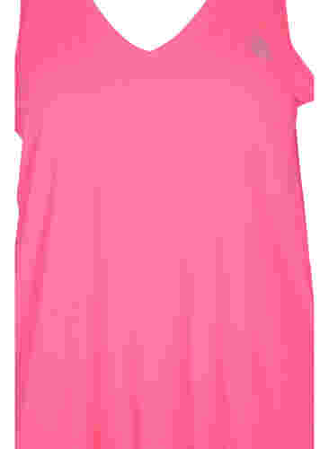 Træningstop med v-udskæring, Neon pink, Packshot image number 2