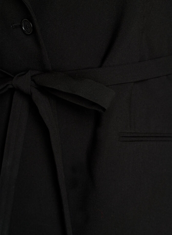 Blazer med aftageligt bindeb&aelig;lte, Sort, Packshot image number 2