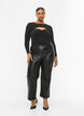 Cut-out bluse med lange ærmer, Black, Model image number 3