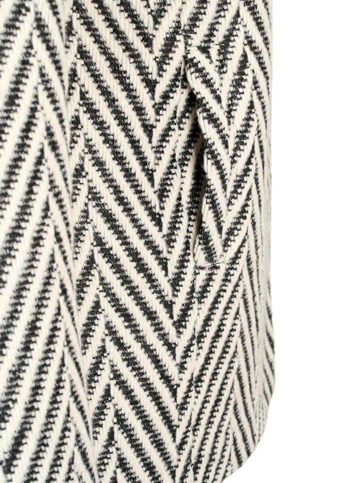 Jakke med mønster, Black w. White, Packshot image number 3