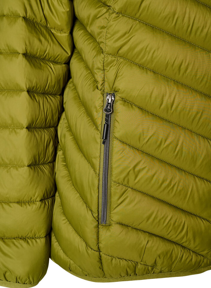 Letv&aelig;gts jakke med h&aelig;tte, Gr&oslash;n, Packshot image number 3