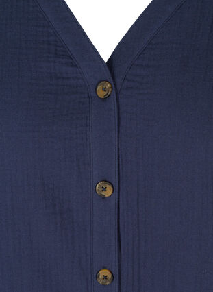 Bomulds skjorte med justerbar bund, Mood Indigo, Packshot image number 2