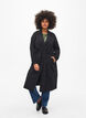 Lang trenchcoat med bælte, Black, Model image number 0
