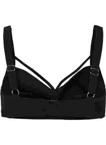 Bikini bh med drapering og string , Black, Packshot image number 1