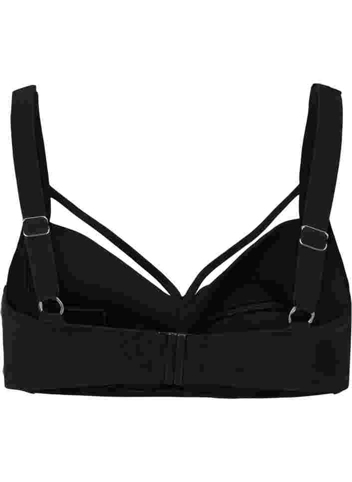 Bikini bh med drapering og string , Black, Packshot image number 1