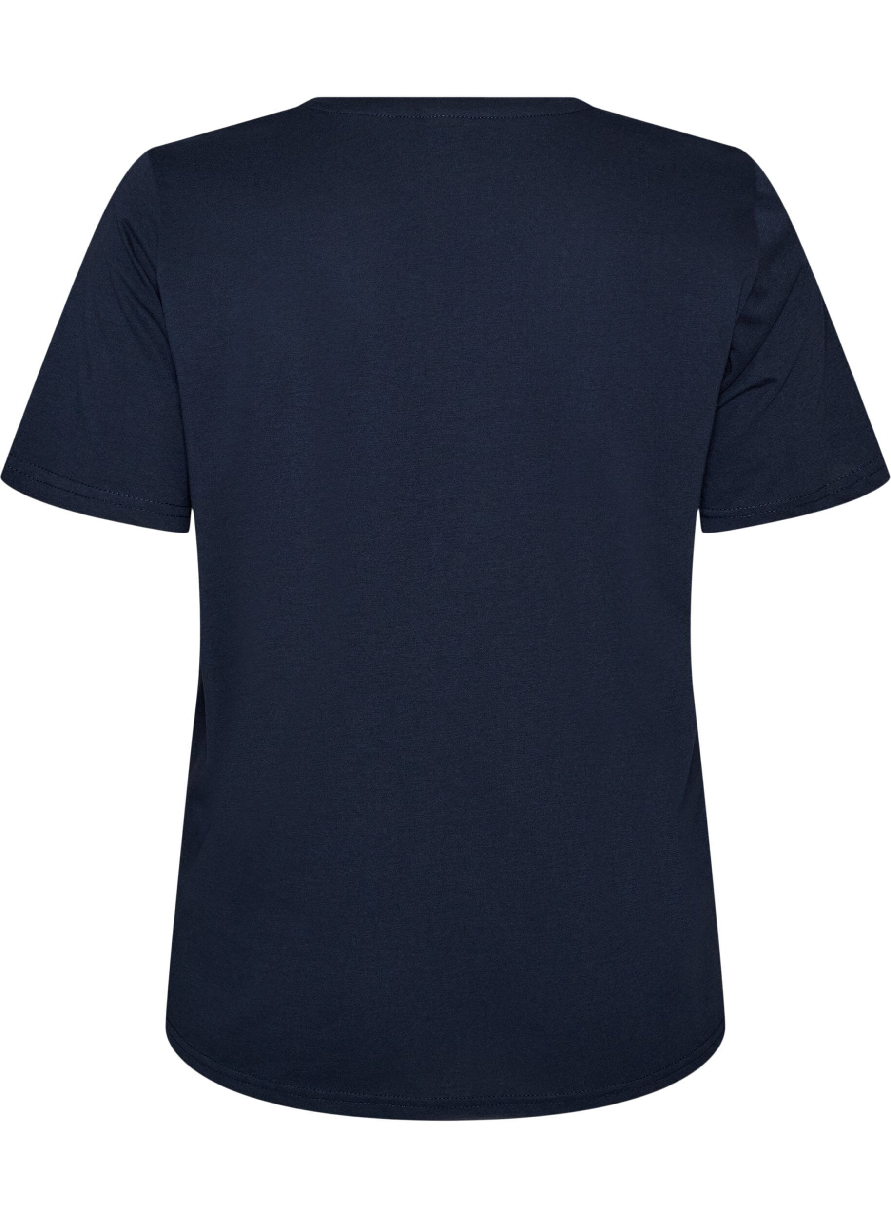 ZizziT-shirt med motiv, Bl&aring;, Packshot image number 1