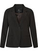 Klassisk blazer med enkel knaplukning, Sort, Packshot image number 0