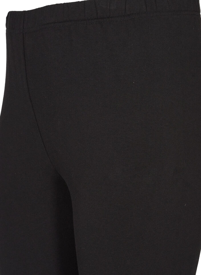 Leggings i bomuld med foer, Sort, Packshot image number 3