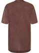 L&oslash;s T-shirtkjole med vasket look, Brun, Packshot image number 1