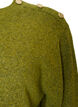 Strikbluse med knapdetalje, Gr&oslash;n, Packshot image number 2