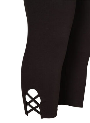 3/4 leggings i viskosemix, Black, Packshot image number 3