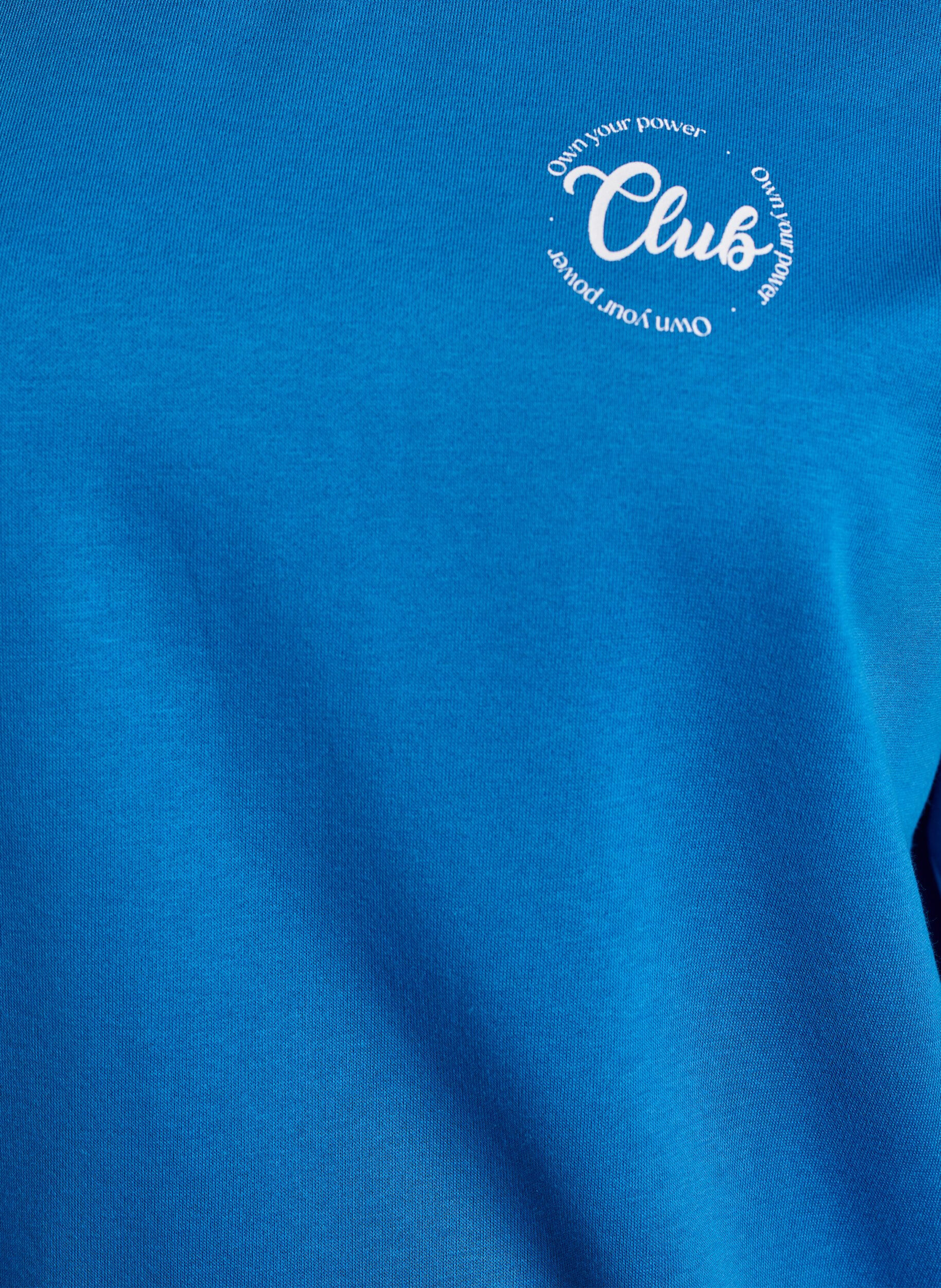 ZizziSweatshirt med tekstprint, Bl&aring;, Packshot image number 2