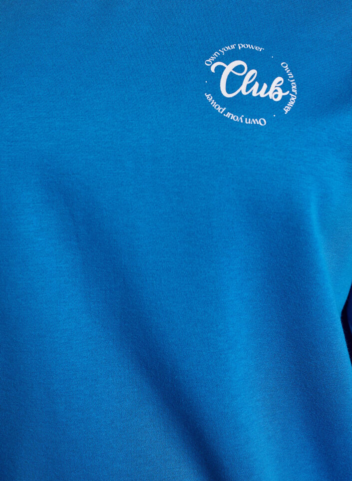 Sweatshirt med tekstprint, Bl&aring;, Packshot image number 2