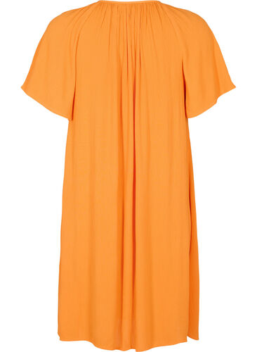 Kortærmet kjole i viskose, Orange Peel, Packshot image number 1