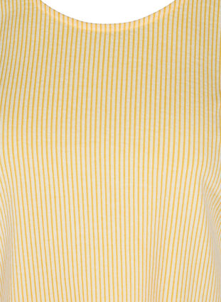 Stribet bluse med 3/4 ærmer, Mimosa, Packshot image number 2