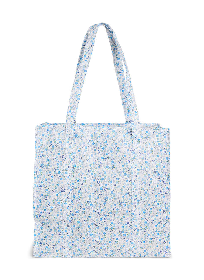 Shoppingbag med lynl&aring;s, Bl&aring;, Packshot image number 1