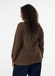 Strikket cardigan med asymmetrisk lukning, Brun, Model image number 2