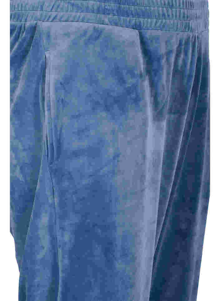 Løse bukser i velour, Vintage Indigo, Packshot image number 2