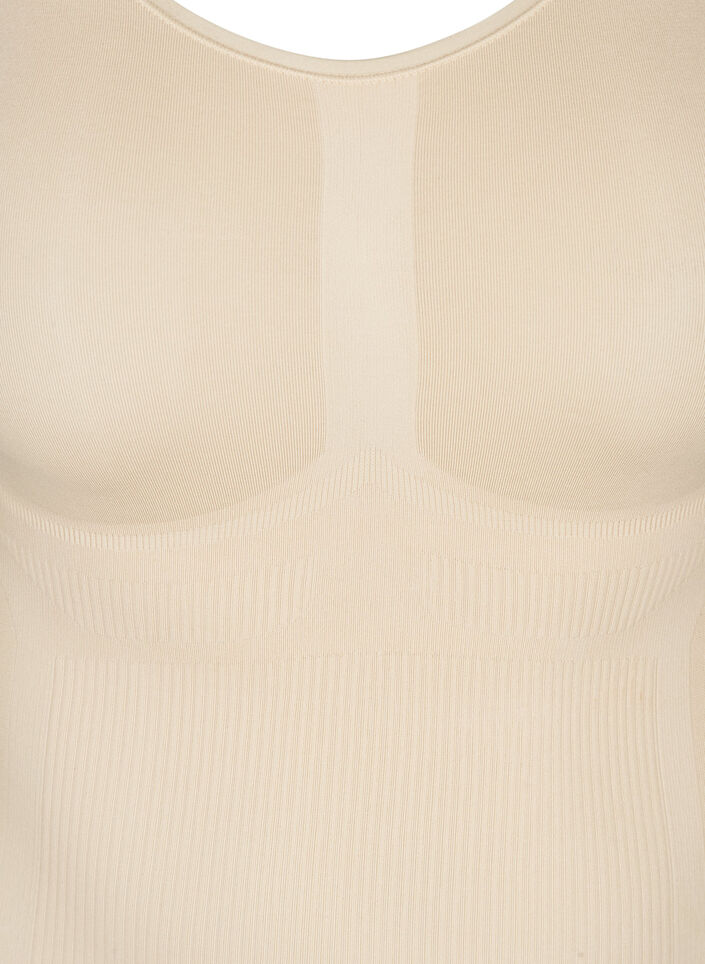 Shapewear top med brede stropper, Beige, Packshot