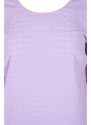 Struktureret bluse med 1/2 ærmer, Lavendula, Packshot image number 2