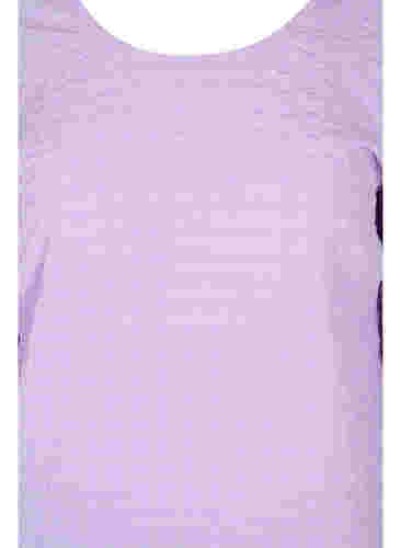 Struktureret bluse med 1/2 ærmer, Lavendula, Packshot image number 2