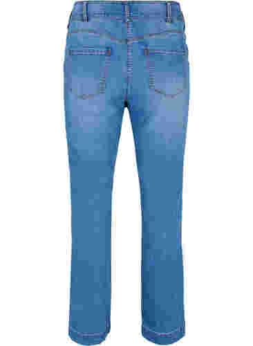 Højtaljede Ellen jeans med bootcut , Blue denim, Packshot image number 1